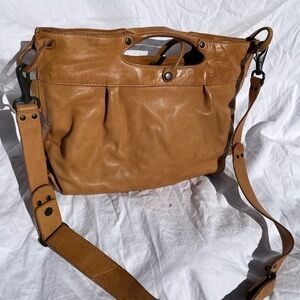 Tan Leather Aunts & Uncles Crossbody Bag